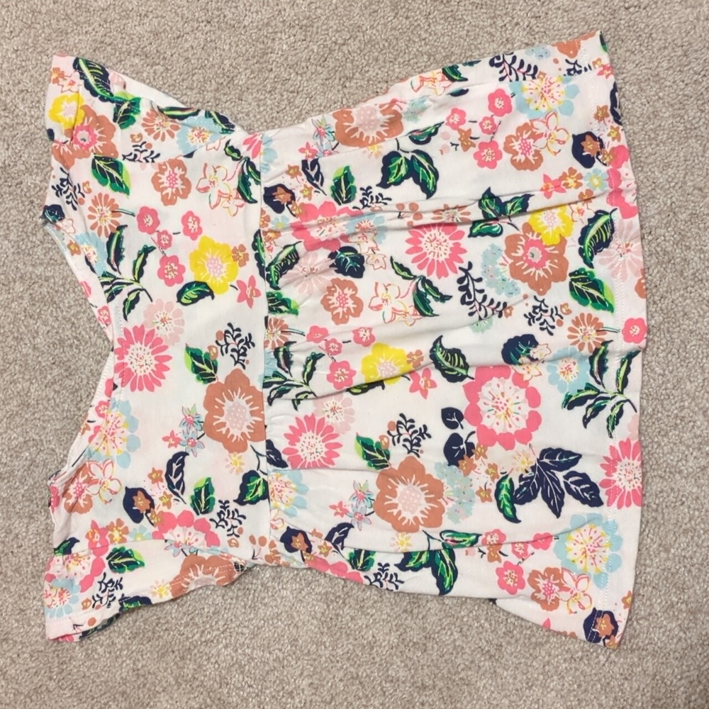 Carter's Floral Key Hole Back Babydoll Top